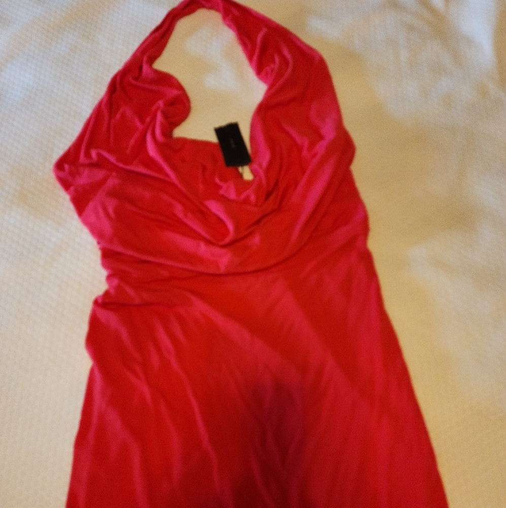 BCBG halter, backless stretchy dress, New size M